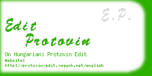 edit protovin business card